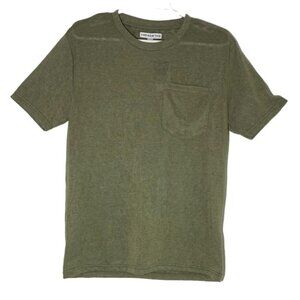 AND NOW THIS, short-sleeved pullover, for men, green, polyester, size S.